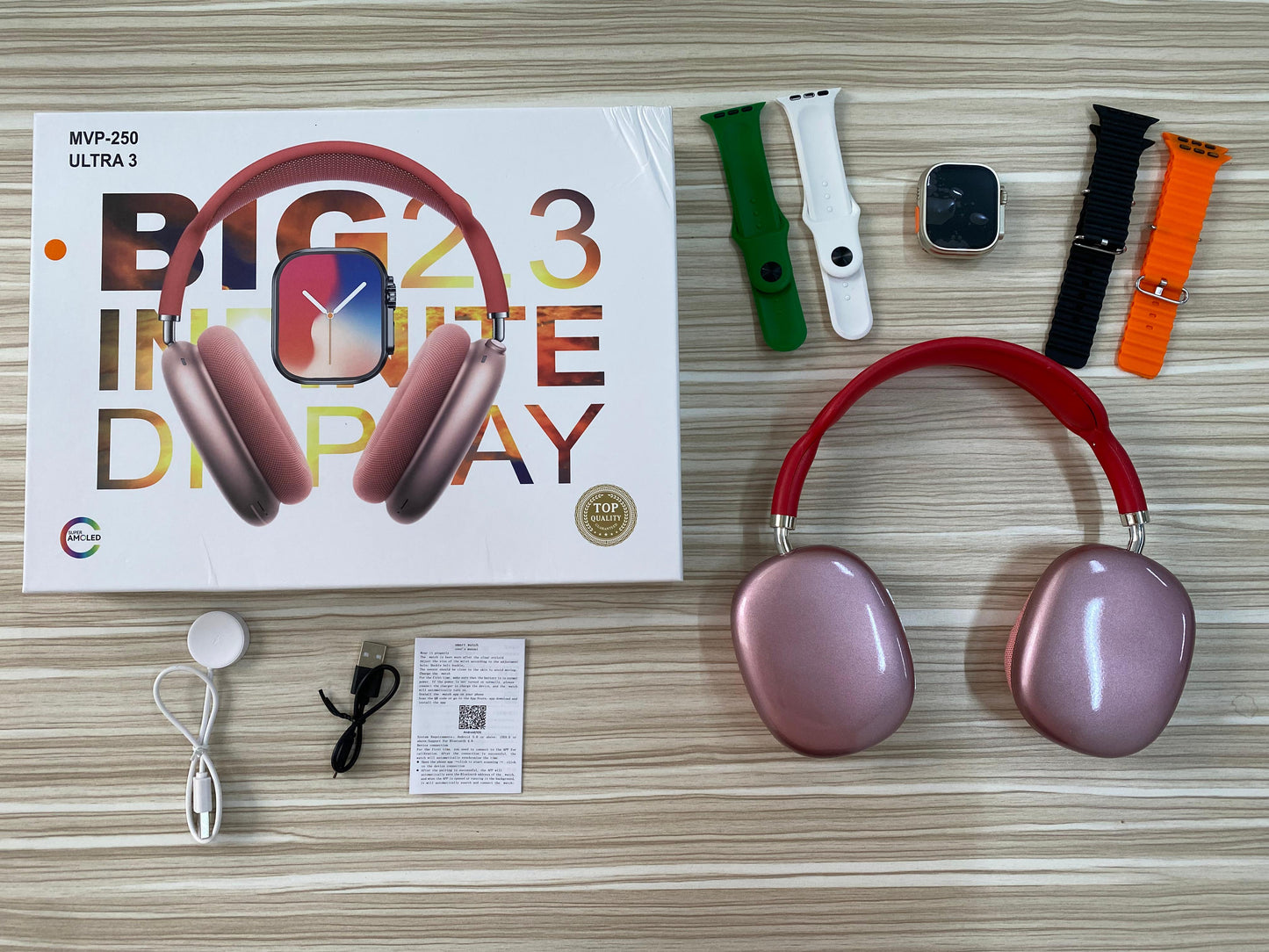 Combo Reloj Smartwatch Ultra 3 + Auriculares