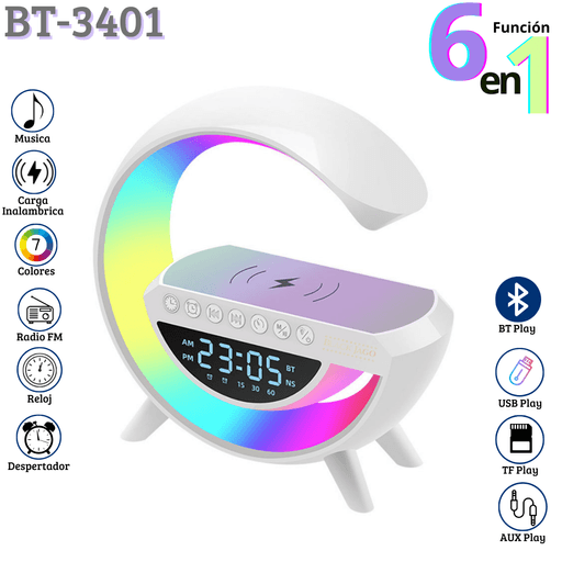 Cargador Inalambrico Parlante Bluetooth