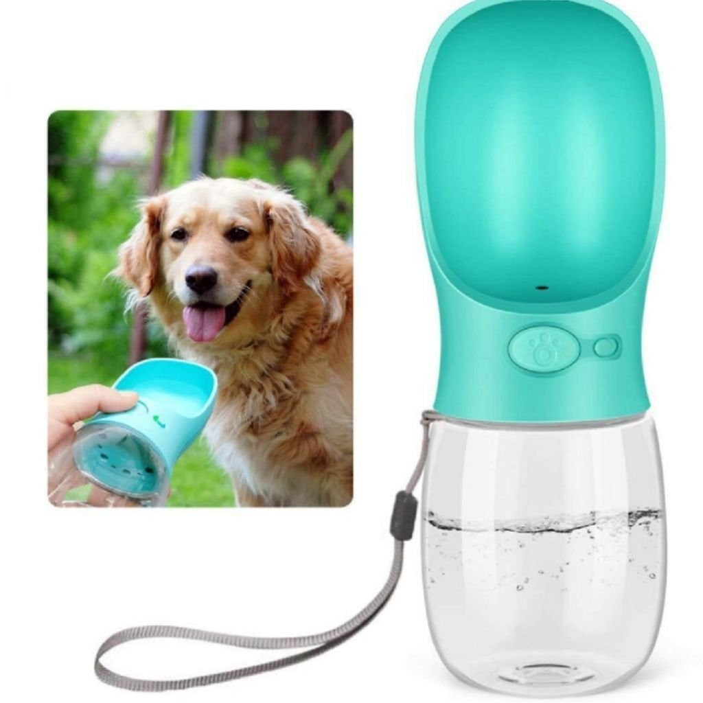 Botella con Bebedero para Mascotas